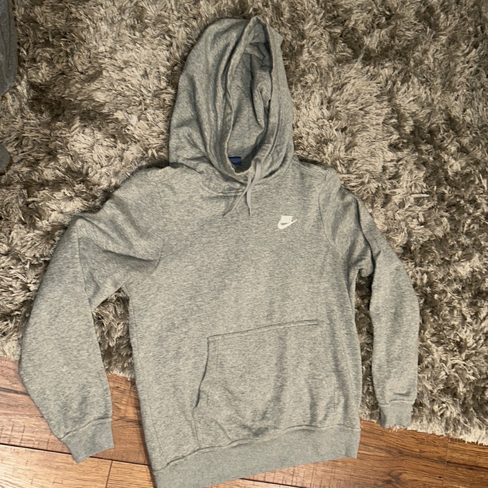 Size Small Nike Gray Cowl Neck Hoodie Sweatshirt.